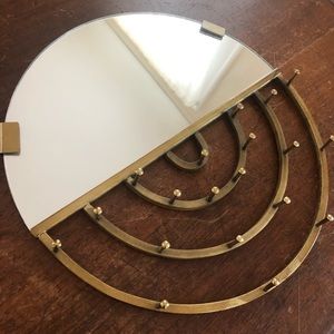 Urban Outfitters Aimee Brass Mirror Jewelry Hanger
